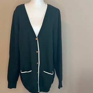 Draper James Forest Green Cardigan size XL